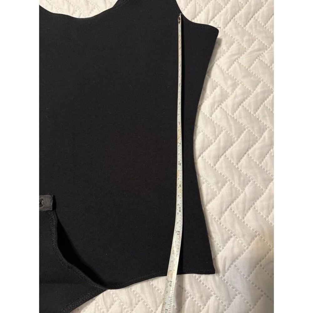 Black Bodysuit Tank Top Semi Stretch - Picture 5 of 6